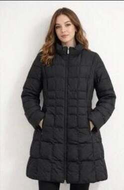 Vintage Moncler Square Quilted Long Down Puffer Jacket Size 0